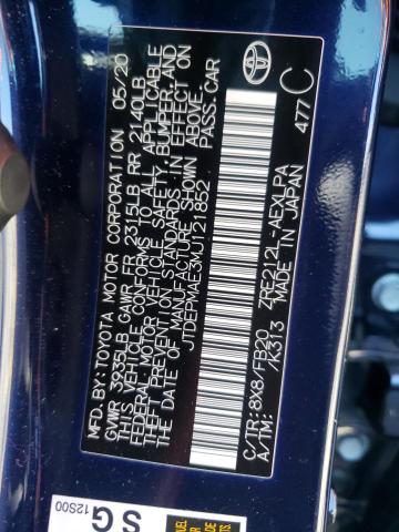 Photo 10 from auction – 2021 TOYOTA COROLLA LE with VIN JTDEPMAE3MJ121852