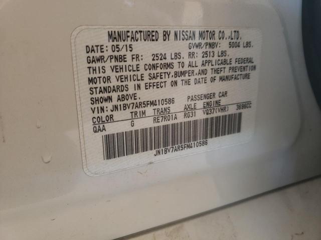 Photo 10 from auction – 2015 INFINITI Q50 BASE with VIN JN1BV7AR5FM410586