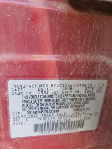 Photo 10 from auction – 2013 NISSAN SENTRA S with VIN 3N1AB7AP7DL721849