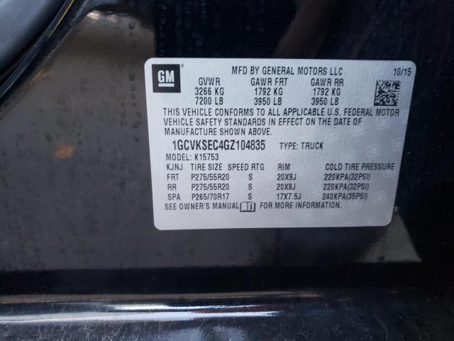 Photo 10 from auction – 2016 CHEVROLET SILVERADO with VIN 1GCVKSEC4GZ104835