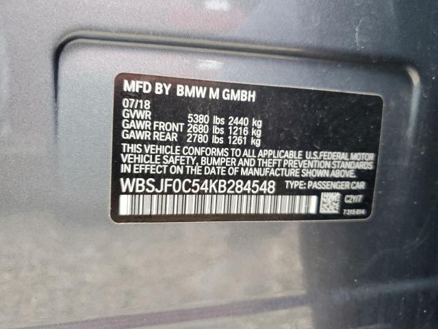 Photo 10 from auction – 2019 BMW M5 with VIN WBSJF0C54KB284548