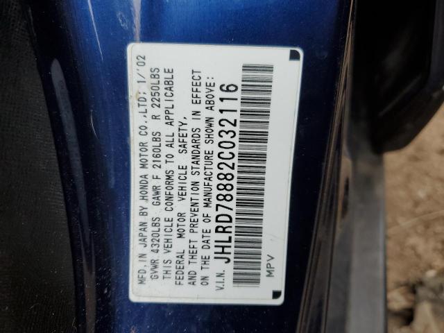 Photo 10 from auction – 2002 HONDA CR-V EX with VIN JHLRD78882C032116