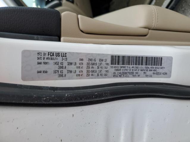 Photo 10 from auction – 2019 JEEP GRAND CHER with VIN 1C4RJEBG9KC752258