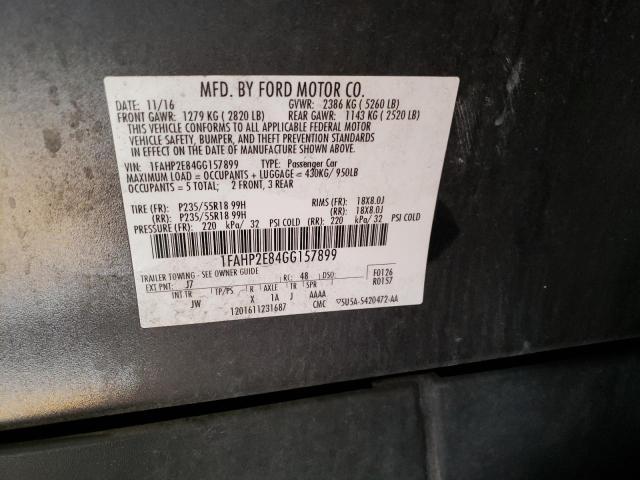 Photo 10 from auction – 2016 FORD TAURUS SEL with VIN 1FAHP2E84GG157899