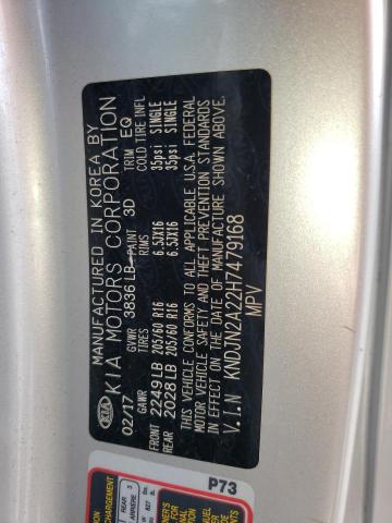 Photo 10 from auction – 2017 KIA SOUL with VIN KNDJN2A22H7479168