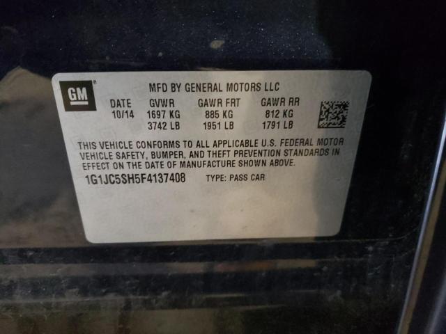 Photo 10 from auction – 2015 CHEVROLET SONIC LT with VIN 1G1JC5SH5F4137408