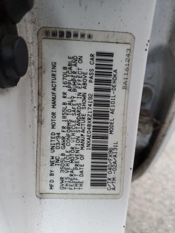 Zdjęcie 10 z aukcji – 1994 TOYOTA COROLLA z VIN 1NXAE04BXRZ174192