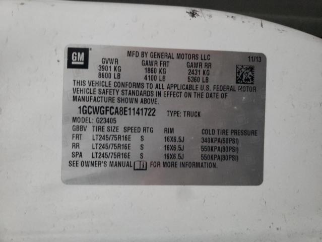 Photo 10 from auction – 2014 CHEVROLET EXPRESS G2 with VIN 1GCWGFCA8E1141722