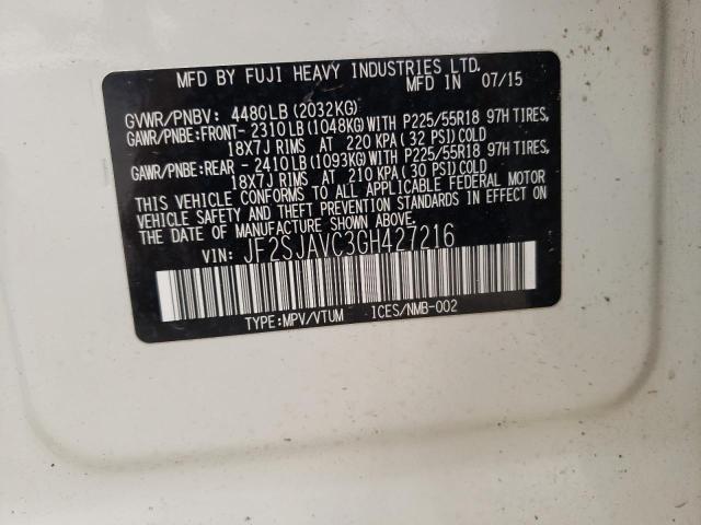 Photo 10 from auction – 2016 SUBARU FORESTER 2 with VIN JF2SJAVC3GH427216