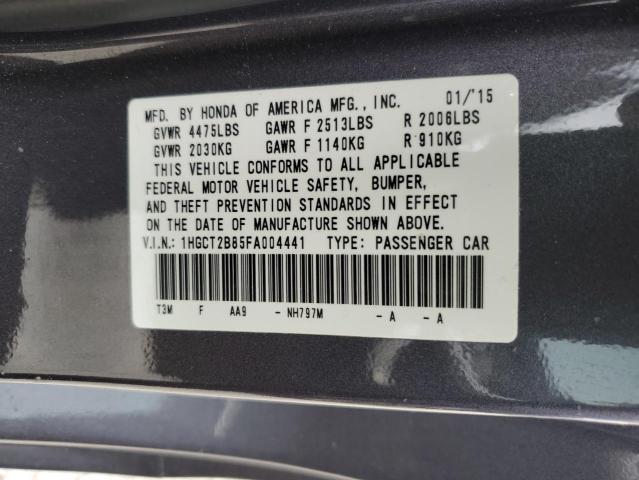 Photo 10 from auction – 2015 HONDA ACCORD EXL with VIN 1HGCT2B85FA004441