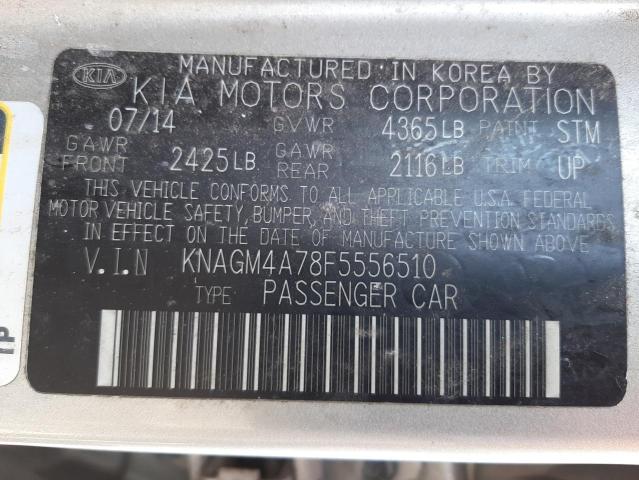 Photo 10 from auction – 2015 KIA OPTIMA LX with VIN KNAGM4A78F5556510