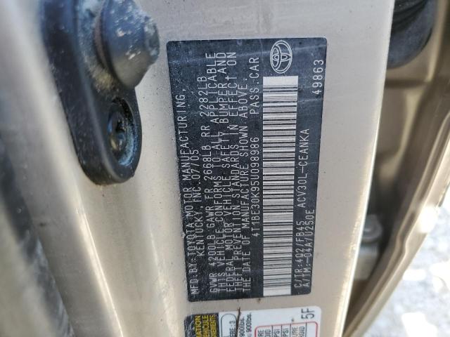 Photo 10 from auction – 2005 TOYOTA CAMRY LE with VIN 4T1BE30K95U098986