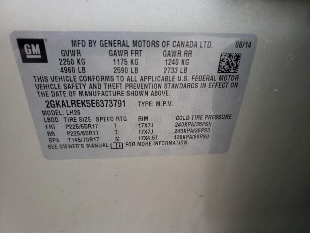 Photo 10 from auction – 2014 GMC TERRAIN SL with VIN 2GKALREK5E6373791