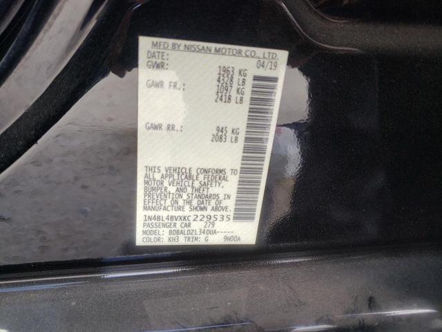 Photo 10 from auction – 2019 NISSAN ALTIMA S with VIN 1N4BL4BVXKC229535