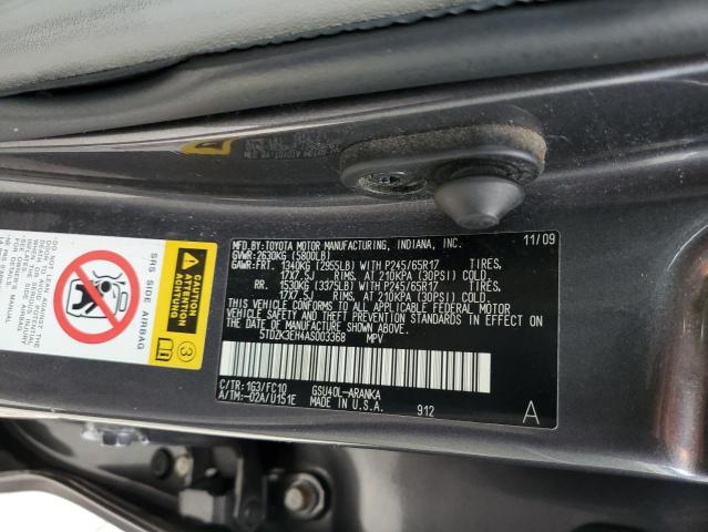 Photo 10 from auction – 2010 TOYOTA HIGHLANDER with VIN 5TDZK3EH4AS003368