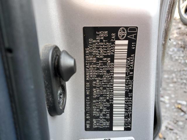Photo 10 from auction – 2010 TOYOTA COROLLA BA with VIN 2T1BU4EE8AC346099