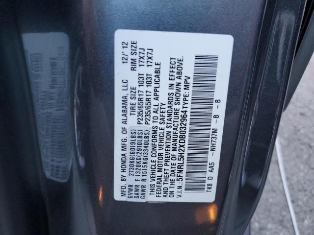 Photo 10 from auction – 2013 HONDA ODYSSEY LX with VIN 5FNRL5H2XDB032964
