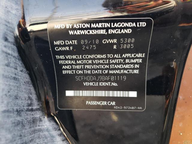 Photo 10 from auction – 2011 ASTON MARTIN RAPIDE with VIN SCFHDDAJ9BAF01119