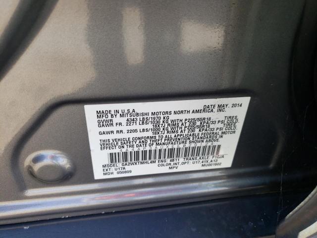 Photo 10 from auction – 2014 MITSUBISHI OUTLANDER with VIN 4A4AP3AUXEE029124