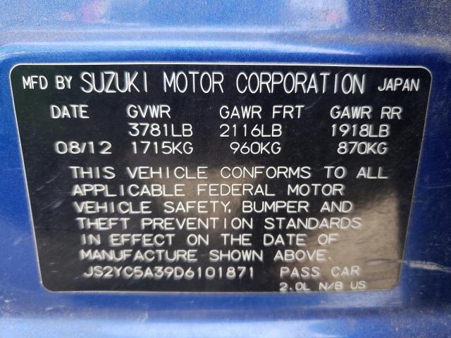 Photo 10 from auction – 2013 SUZUKI SX4 LE with VIN JS2YC5A39D6101871