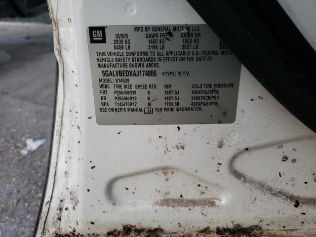 Photo 10 from auction – 2010 BUICK ENCLAVE CX with VIN 5GALVBEDXAJ174886
