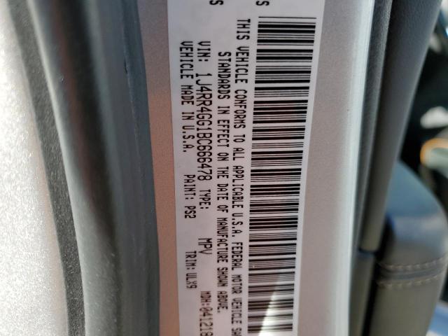 Photo 10 from auction – 2011 JEEP GRAND CHER with VIN 1J4RR4GG1BC666478