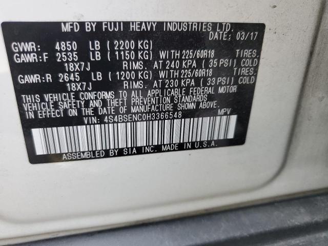Photo 10 from auction – 2017 SUBARU OUTBACK 3. with VIN 4S4BSENC0H3366548