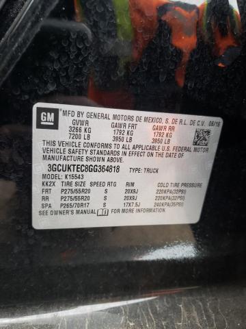 Photo 10 from auction – 2016 CHEVROLET SILVERADO with VIN 3GCUKTEC8GG364818