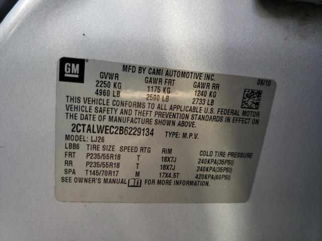 Photo 10 from auction – 2011 GMC TERRAIN SL with VIN 2CTALWEC2B6229134