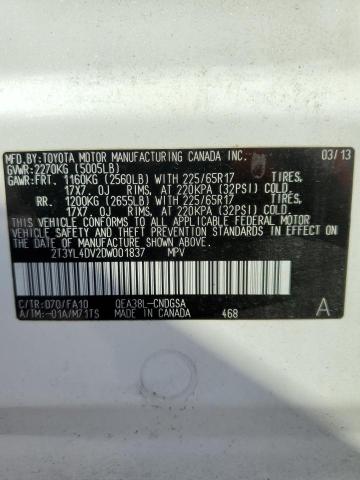 Photo 10 from auction – 2013 TOYOTA RAV4 EV with VIN 2T3YL4DV2DW001837