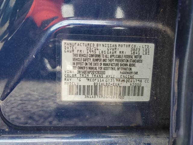 Photo 10 from auction – 2016 NISSAN SENTRA S with VIN 3N1AB7AP2GY283300