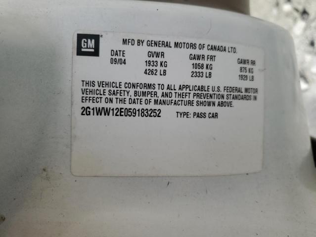 Zdjęcie 10 z aukcji – 2005 CHEVROLET MONTE CARL z VIN 2G1WW12E059183252
