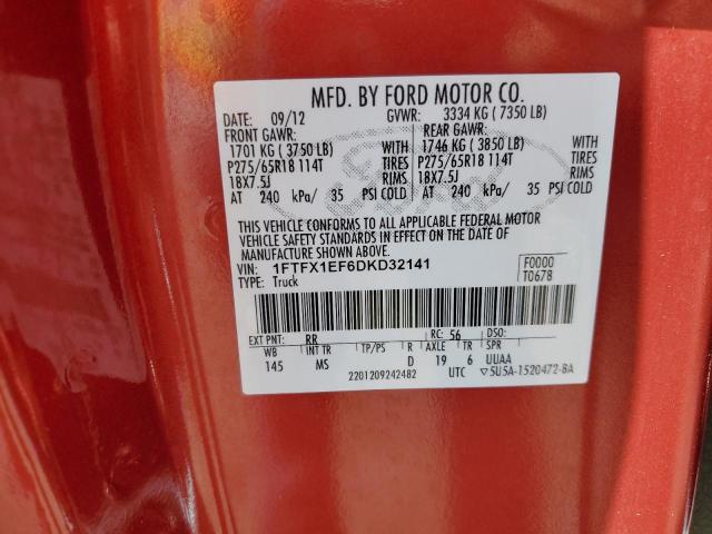 Photo 10 from auction – 2013 FORD F150 SUPER with VIN 1FTFX1EF6DKD32141