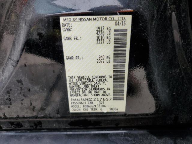Photo 10 from auction – 2016 NISSAN ALTIMA 2.5 with VIN 1N4AL3AP8GC217657