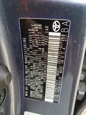 Фото 10 с аукциона – 2016 TOYOTA COROLLA L с VIN 5YFBURHE8GP512994