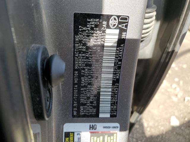 Photo 10 from auction – 2017 TOYOTA COROLLA L with VIN 2T1BURHE0HC929219