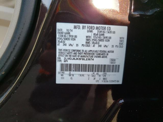 Photo 10 from auction – 2015 LINCOLN MKX with VIN 2LMDJ8JK5FBL23674