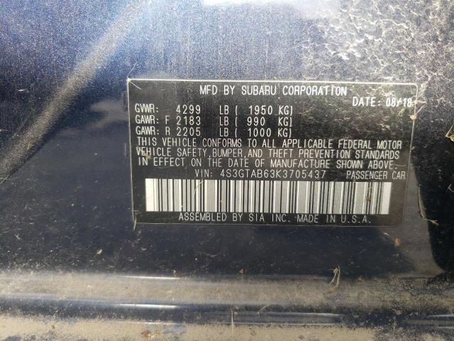 Photo 10 from auction – 2019 SUBARU IMPREZA with VIN 4S3GTAB63K3705437