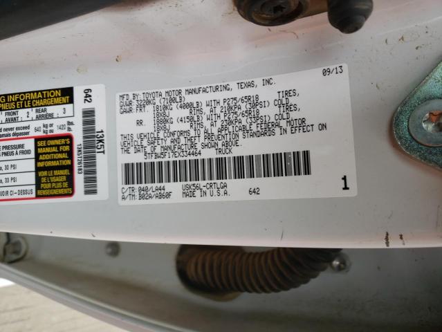Photo 10 from auction – 2014 TOYOTA TUNDRA DOU with VIN 5TFBW5F17EX334464