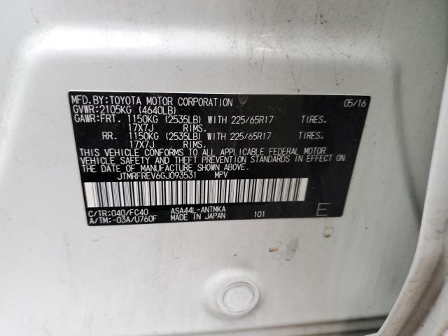Photo 10 from auction – 2016 TOYOTA RAV4 XLE with VIN JTMRFREV6GJ093531
