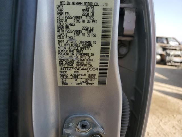 Photo 10 from auction – 2004 NISSAN FRONTIER C with VIN 1N6ED27Y24C448954