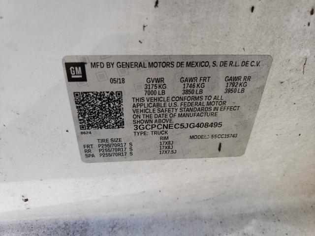 Photo 10 from auction – 2018 CHEVROLET SILVERADO with VIN 3GCPCNEC5JG408495