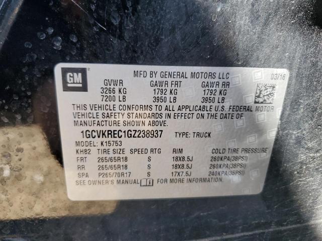 Photo 10 from auction – 2016 CHEVROLET SILVERADO with VIN 1GCVKREC1GZ238937