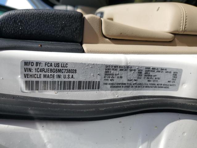 Photo 10 from auction – 2021 JEEP GRAND CHER with VIN 1C4RJEBG6MC738028