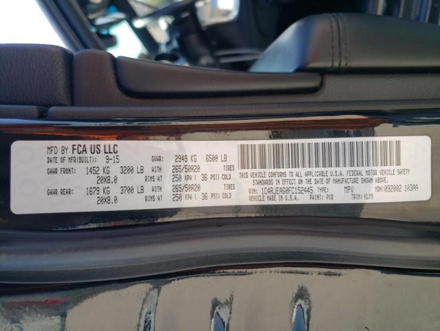Photo 10 from auction – 2015 JEEP GRAND CHER with VIN 1C4RJEAG0FC152445