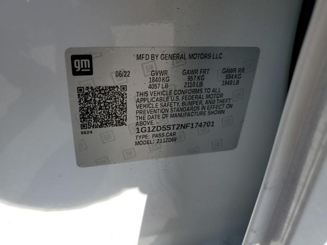 Photo 10 from auction – 2022 CHEVROLET MALIBU LT with VIN 1G1ZD5ST2NF174701
