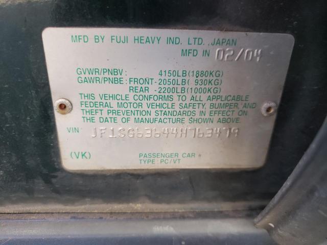 Photo 10 from auction – 2004 SUBARU FORESTER 2 with VIN JF1SG63644H763479