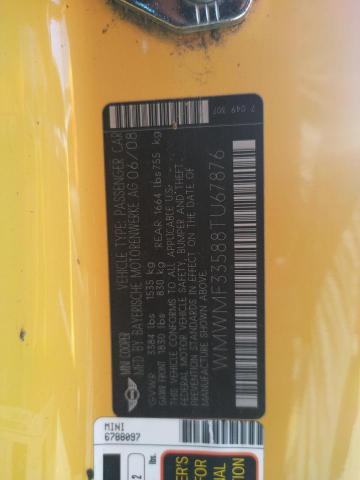 Photo 10 from auction – 2008 MINI COOPER with VIN WMWMF33588TU67876