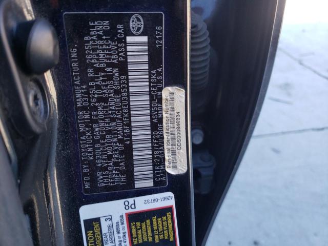 Photo 10 from auction – 2014 TOYOTA CAMRY with VIN 4T1BF1FK8EU385339