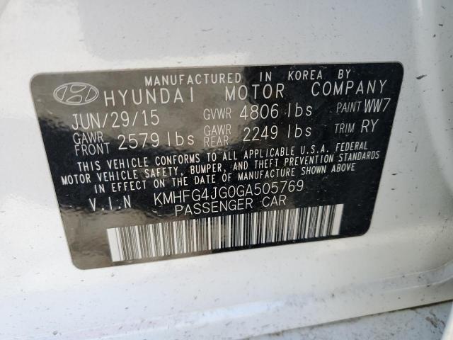 Photo 10 from auction – 2016 HYUNDAI AZERA with VIN KMHFG4JG0GA505769